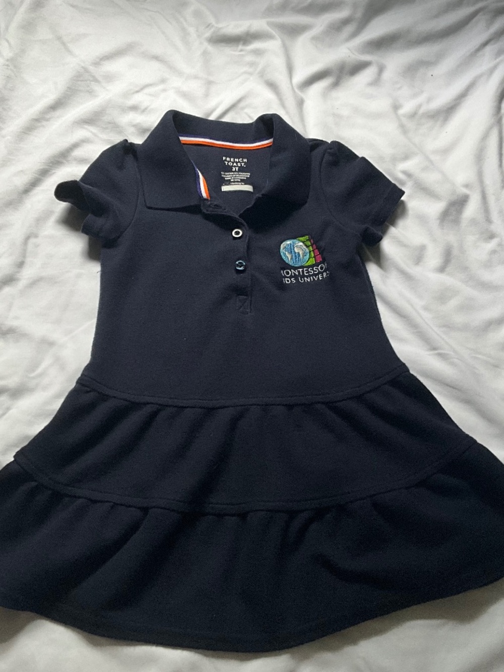 Girls Polo short-sleeve dress w/ MKU logo Sz 3t